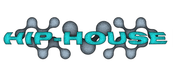 Hip House logo with abstract blue and gray design elements.