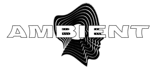 Ambient music logo with head silhouette, representing electronic soundscapes and textures.