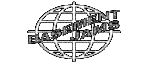 Basement Jams logo featuring globe design.