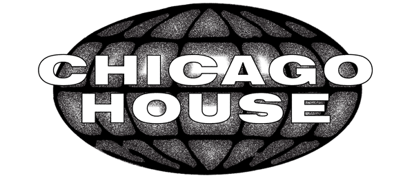 Chicago House music logo with a retro design style.