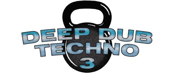 Deep Dub Techno 3 logo with kettlebell graphic.