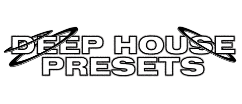 Deep House Presets text logo with retro-styled design.