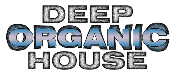 Deep Organic House text logo with blue gradient shading.