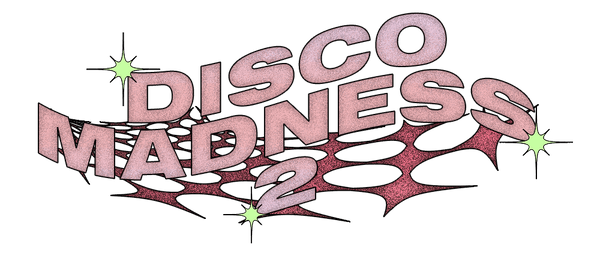 Disco Madness 2 logo with starburst effects.