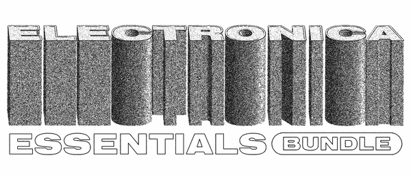 Electronica Essentials Bundle packaging featuring music loops, MIDI, and presets.