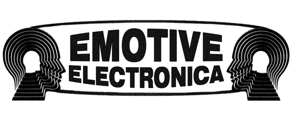 Logo of Emotive Electronica featuring two stylized profiles in silhouette.