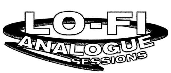 Lo-Fi Analogue Sessions logo design in bold black text.
